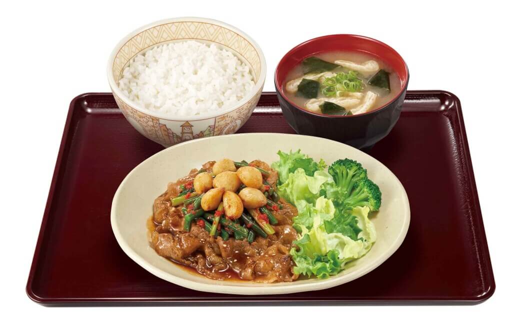 すき家の『ダブルニンニク牛カルビ焼肉定食』