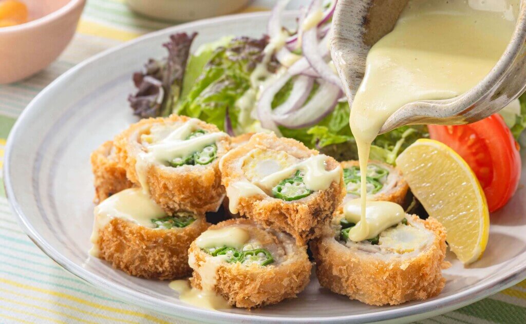 大戸屋の『南国キッチン』-豚ロースの夏野菜巻き～南国風マヨソース～