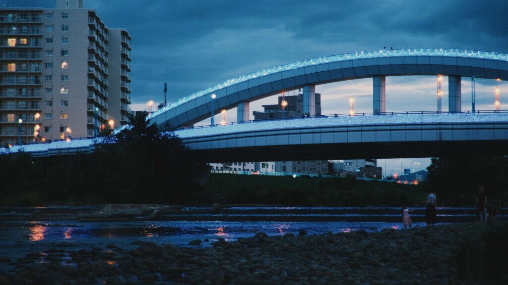 豊平川幌平橋河川敷の『川見』