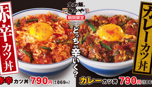 とんかつ専⾨店「かつや」にて『赤辛カツ丼』『カレーカツ丼』が8月18日(月)より発売！