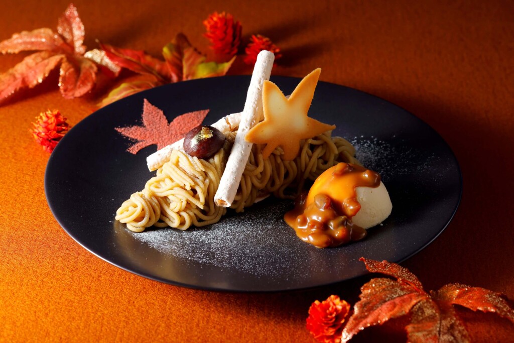 JRタワーホテル日航札幌の『さつま芋＆栗 Autumn Table』-Marron Mont-Blanc（マロン・モンブラン）
