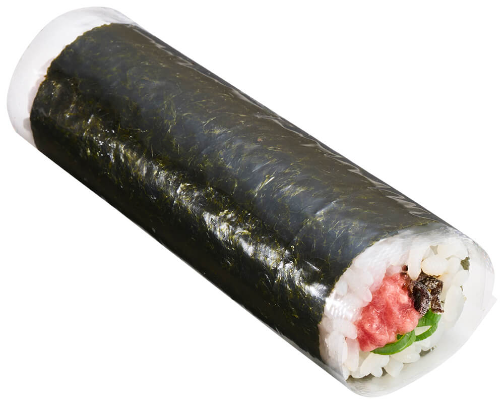 スシローの『天然本鮪ねぎとろと塩こんぶ手巻』