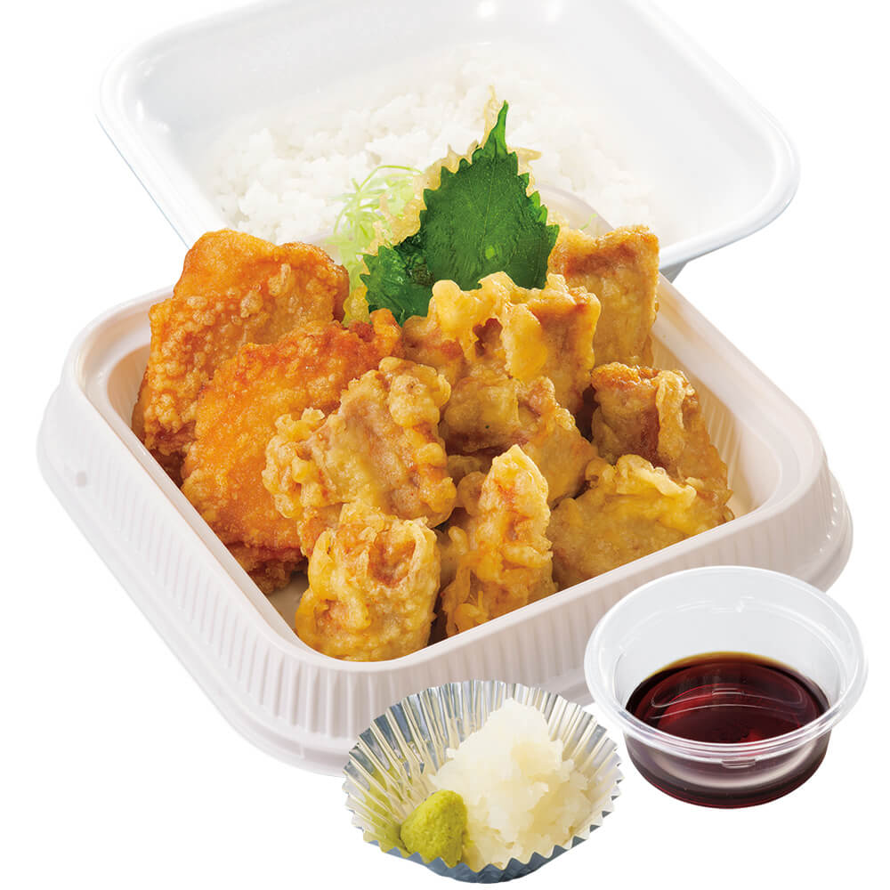 からあげ定食専門店「からやま」の『マグロ天倍盛り弁当』