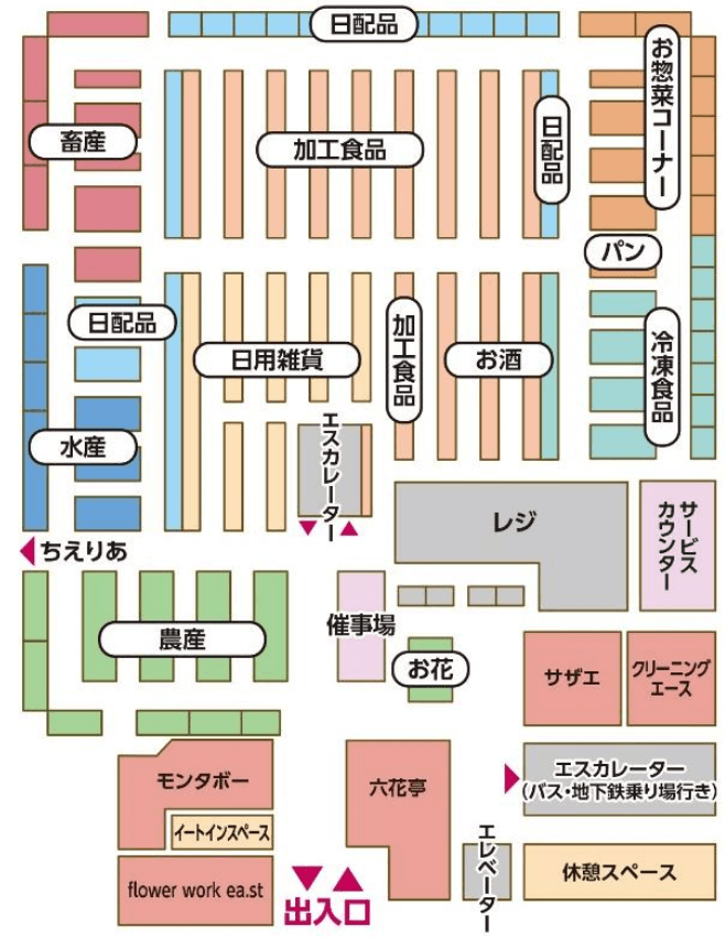 マックスバリュ 宮の沢店-リニューアル後フロアマップ