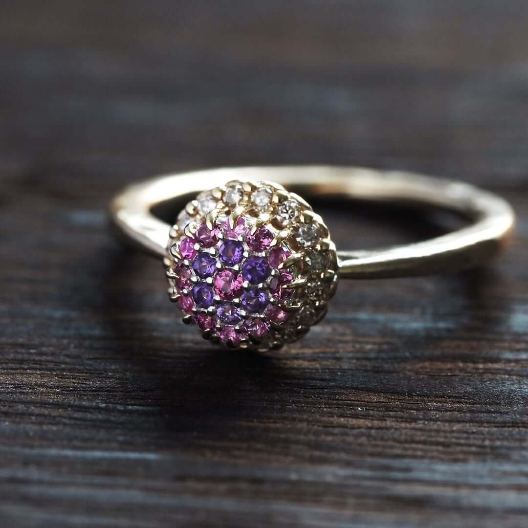 PARCELLE JEWELRY(パーセル ジュエリー)の『ポンポネ モザイク:税込94,600円より(K10YG・天然石・ダイヤモンド)』