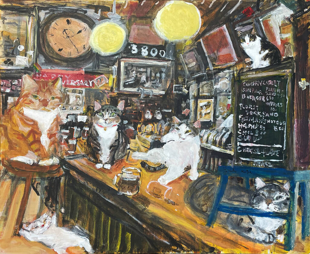Drunken At Last. 「とうとう酔っ払っちゃった」 ©NY ARTISTS GUILD 2024