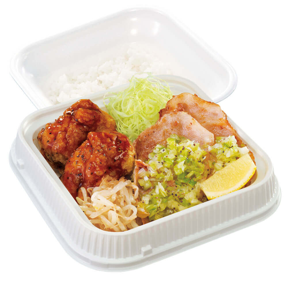 からやまの『黒胡椒からあげとねぎ塩焼き弁当』