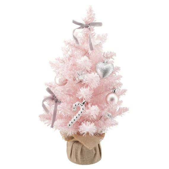 ニトリ デコホームの『クリスマスインテリア特集』-セットツリー(ピンク 45cm D n5HH)