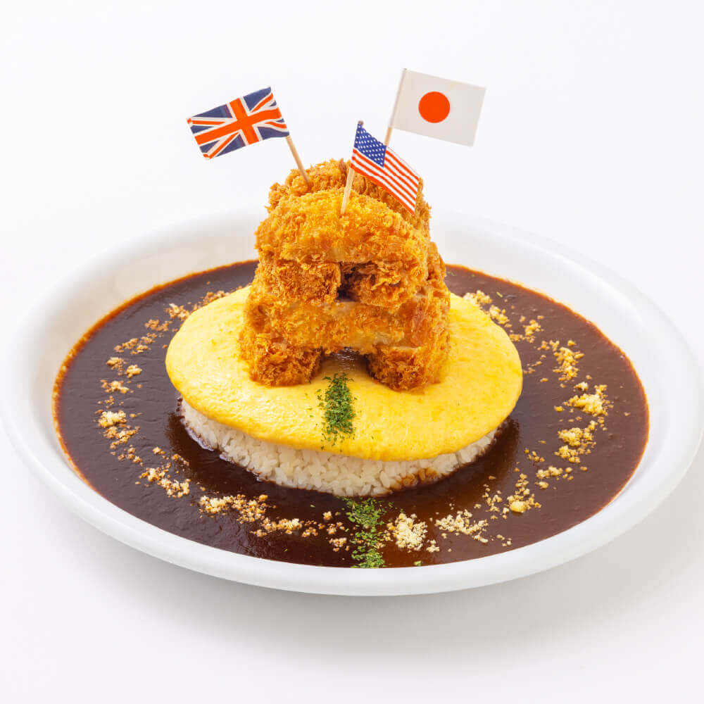 大丸札幌の『ディスカバリー北海道』-〈赤クマ食堂〉余市うまれ！余市そだち！北島ワインポークのカツオムライス、カレーとデミの2種ソース