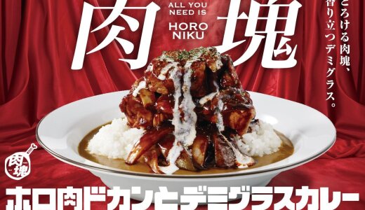 ココイチにて豪快な肉塊に芳醇なデミグラスソース『ホロ肉ドカンとデミグラスカレー』が11月14日(金)より発売！