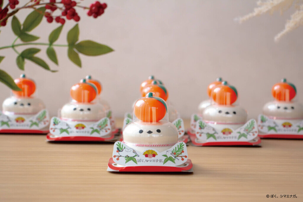 『魚沼産こがねもち米100％使用 ぼく、シマエナガ。鏡餅』