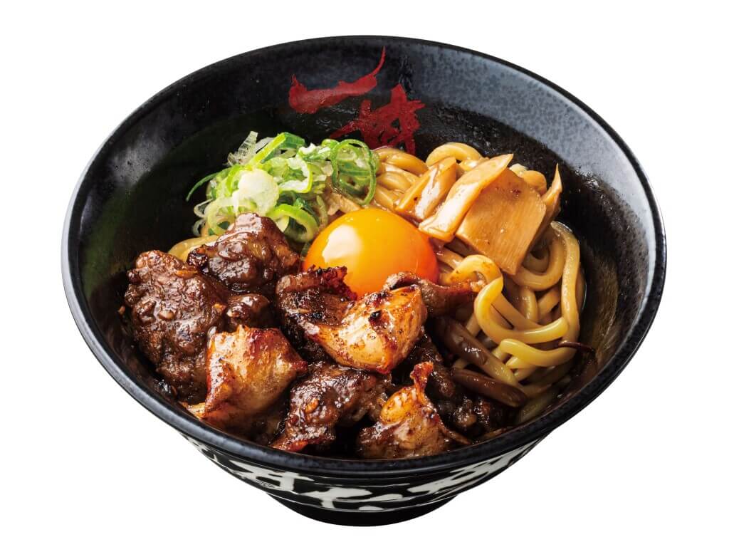 すた丼の『とんこつ醤油牛カルビホルモン油そば 並』