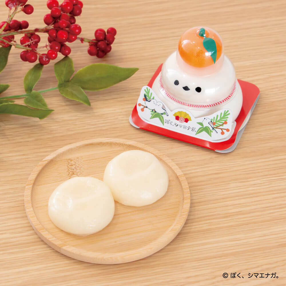 『魚沼産こがねもち米100％使用 ぼく、シマエナガ。鏡餅』