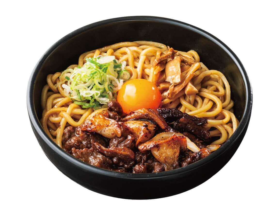 すた丼の『とんこつ醤油牛カルビホルモン油そば 2玉』