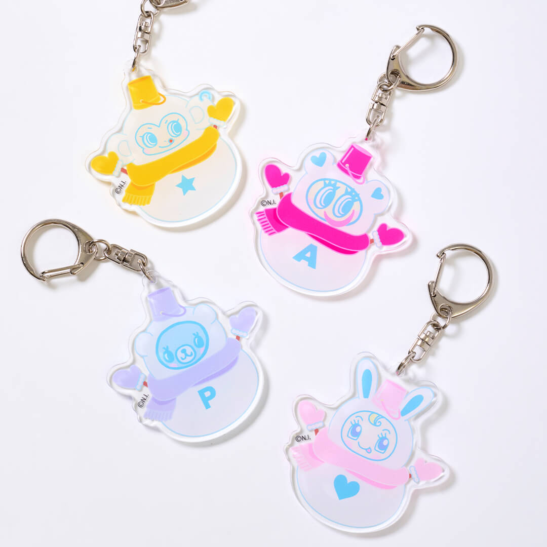 ナルミヤキャラクターズ POP UP SHOPの『雪だるまアクリルキーホルダー』