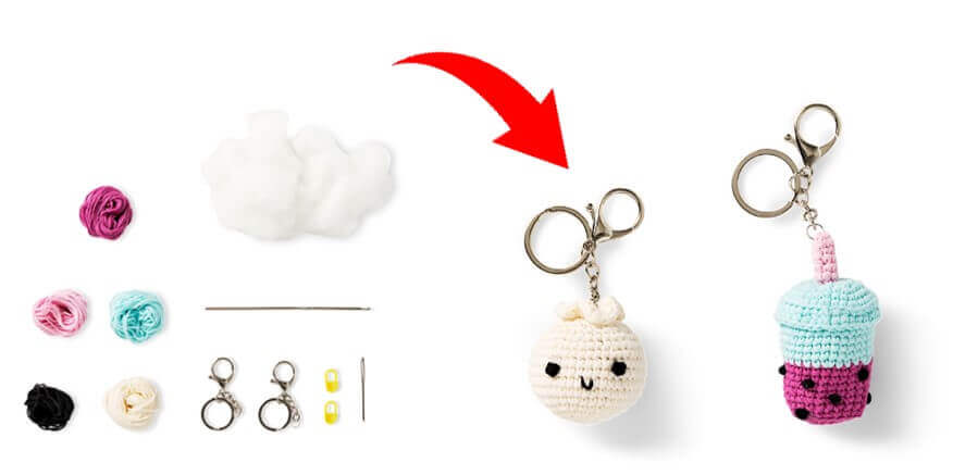 Flying Tiger Copenhagen(フライングタイガー)の『盛り上げグッズ』-DIYクロシェットキーリング