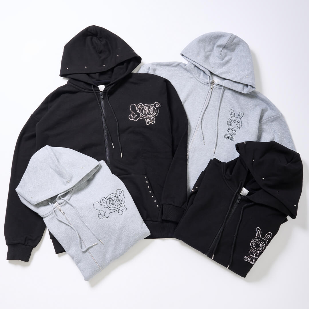 ナルミヤキャラクターズ POP UP SHOPの『ラインストーンパーカ』