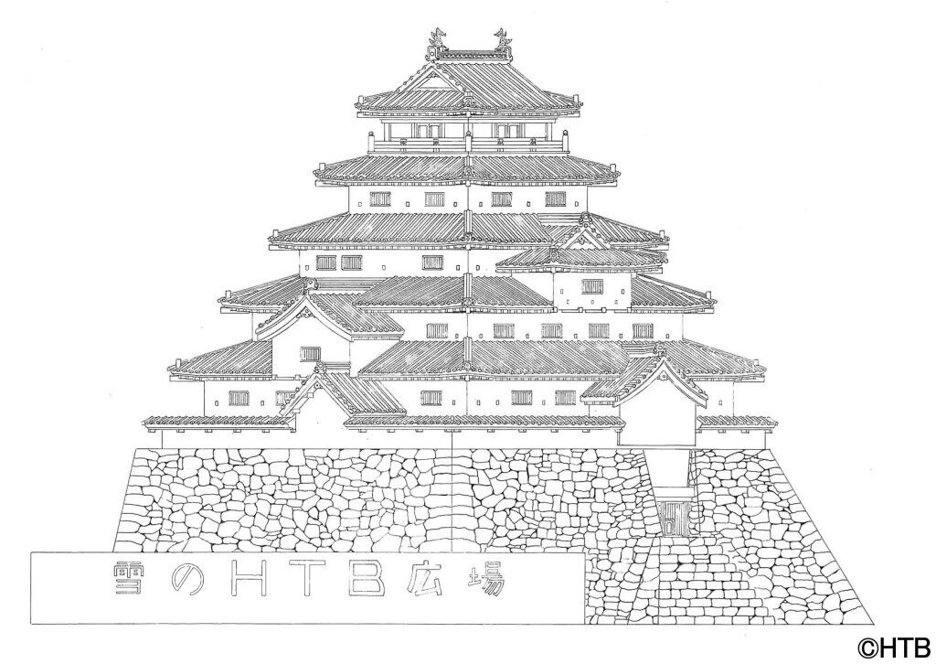 2026さっぽろ雪まつり「雪のHTB広場」の大雪像『会津 鶴ヶ城』