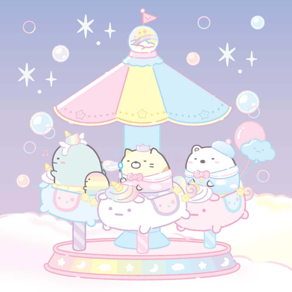 すみっコぐらし わくわくパーク〜みんなでつくる にじいろのおもいで〜の『PHOTOSPOT』-ナイトメリーゴーランド