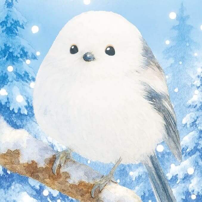 『しらゆきシマエナガ』-パッケージに記載されているシマエナガのイラスト