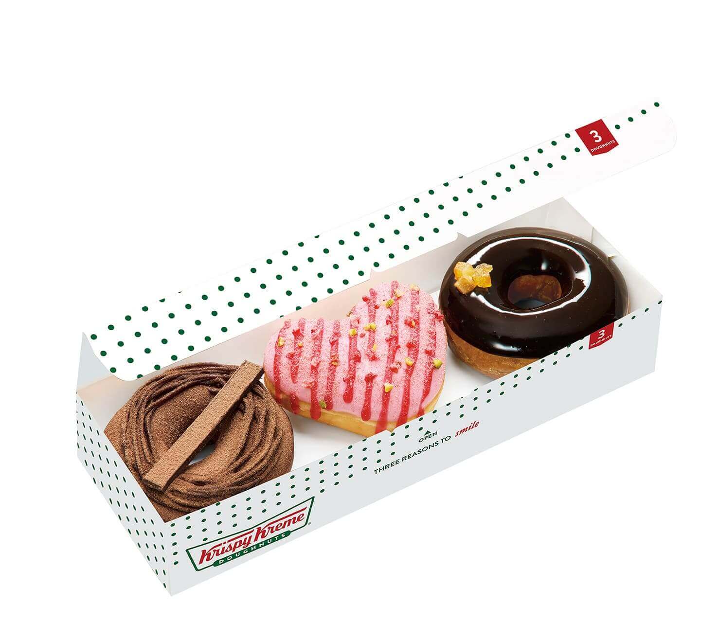 クリスピー・クリーム・ドーナツの『バレンタイン ボックス（3個）』