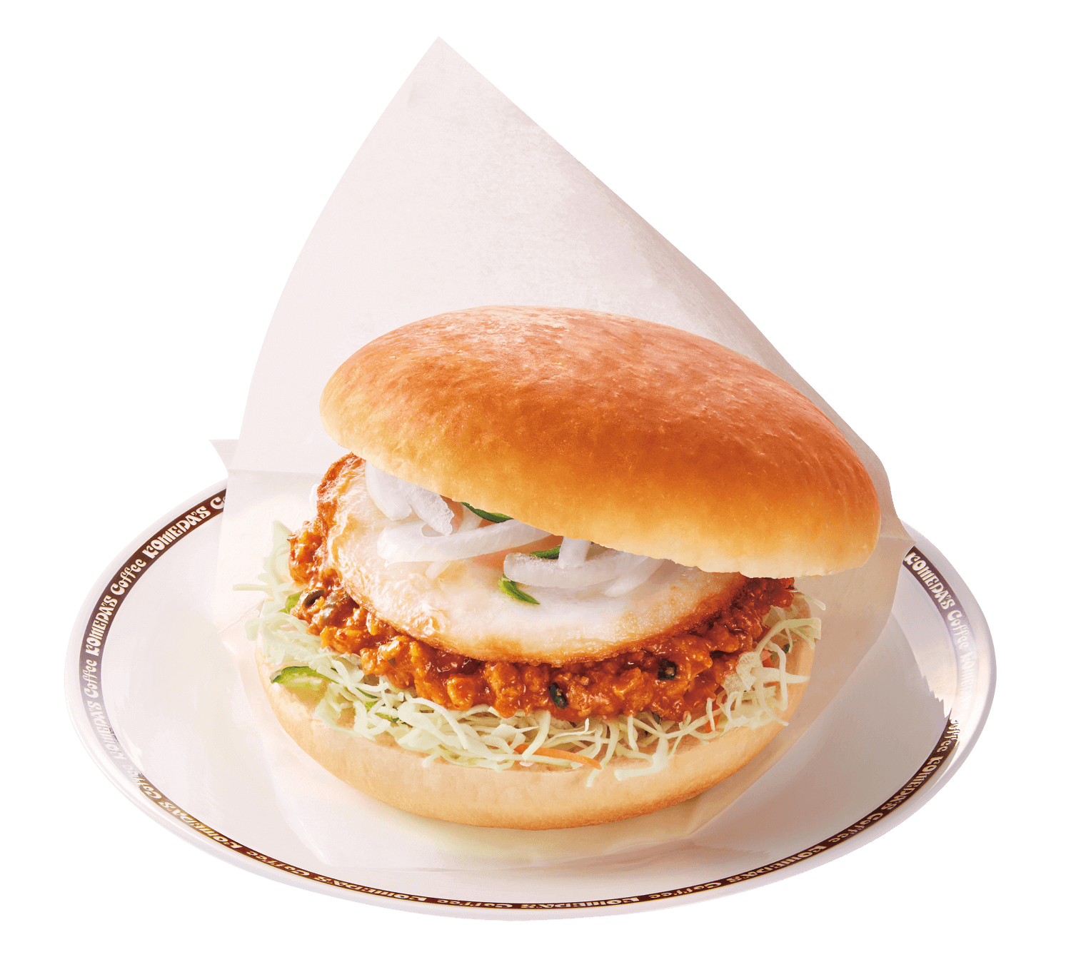 コメダ珈琲店×ドムドムハンバーガーの『台湾ミンチのコメドムバーガー』