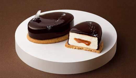 大丸札幌にあるキャラメルミルクスイーツ専門店「BLUE POND(ブルーポンド)」から冬の星空を映すバレンタインチーズケーキ『キャラメルフロマージュ〈ショコラグレーズ〉』が1月14日(水)より発売！