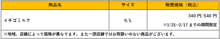 びっくりドンキーの『イチゴミルク100円引きキャンペーン』-料金