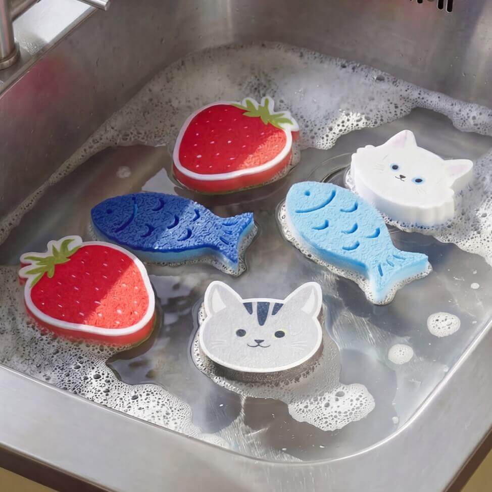 Flying Tiger Copenhagen(フライングタイガー)の『お掃除グッズ』-スポンジ(2個)