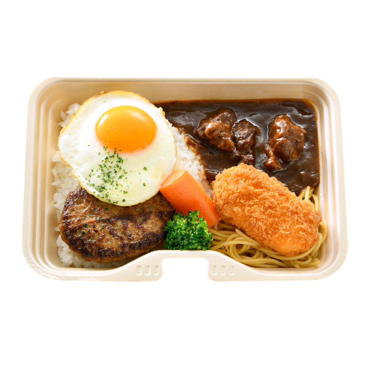 ベントス・甚兵衛の『エッグハンバーグ＆牛タンシチュー弁当』