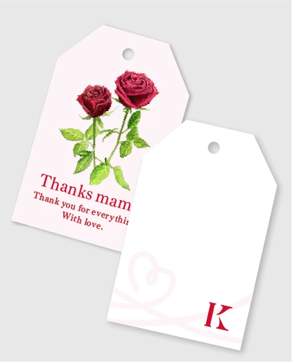 きのとやの『母の日限定メッセージタグ』