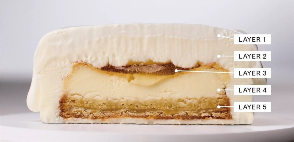 きのとやの『極上牛乳ソフトのクリームチーズケーキ』-5層仕立て