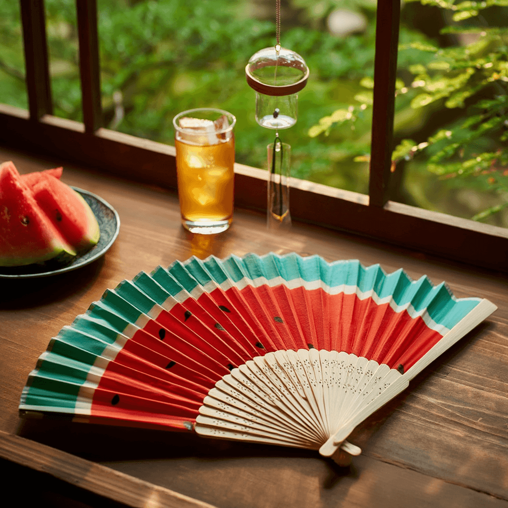 Flying Tiger Copenhagen(フライングタイガー)の『扇子＆ミニうちわ』-「スイカ」柄