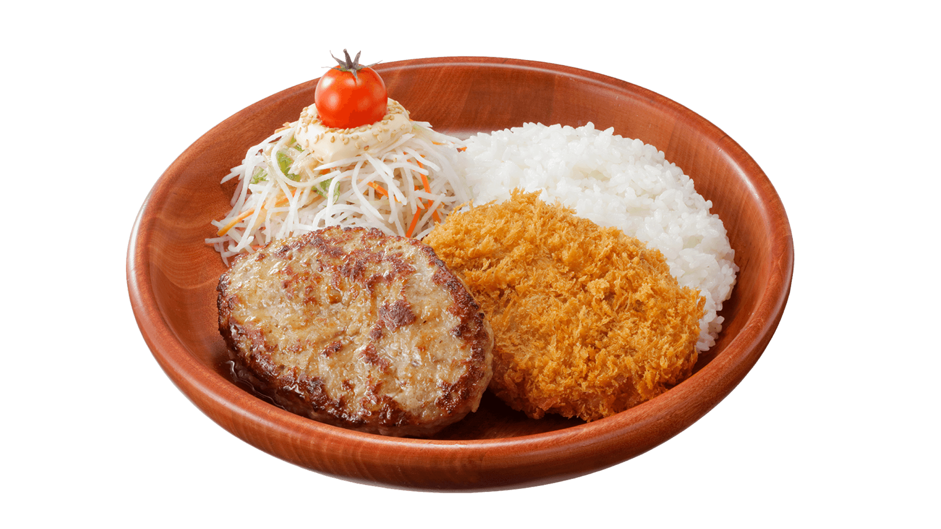 びっくりドンキーの『メンチカツ＆ハンバーグディッシュ』
