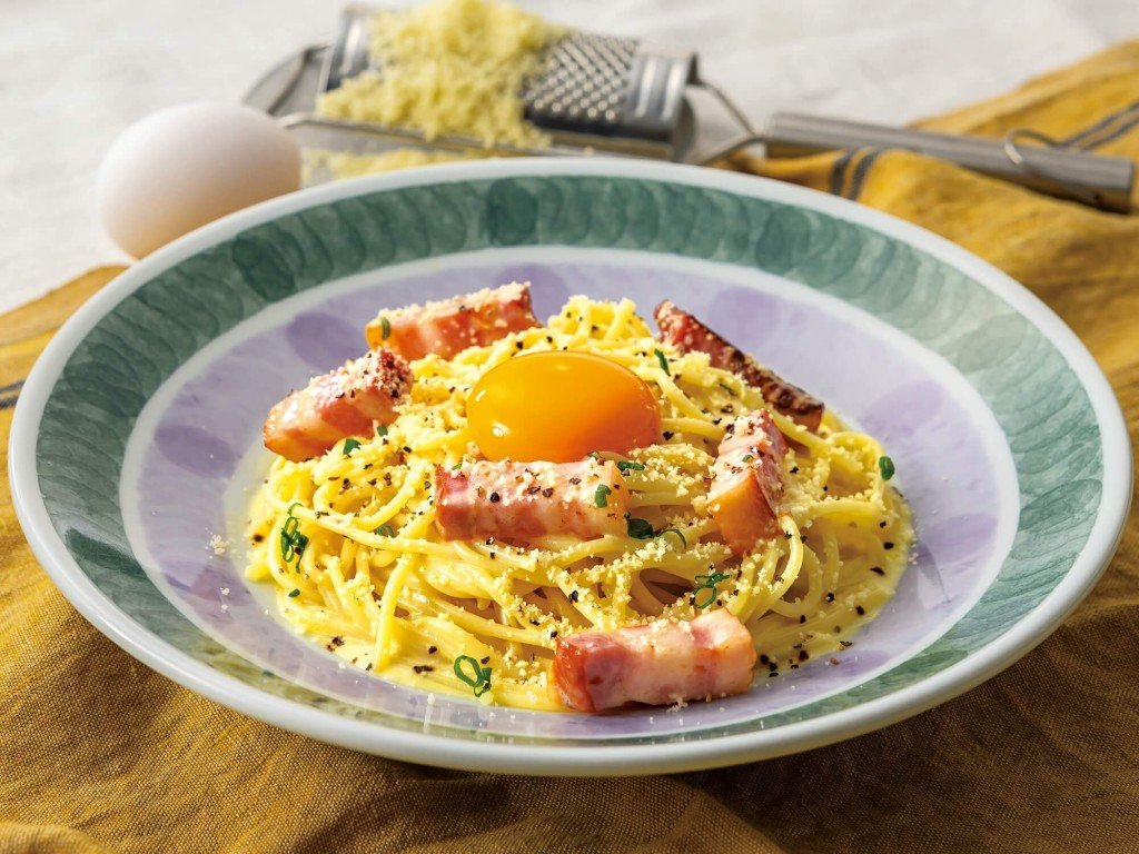 鎌倉パスタの『厚切りベーコンのカルボナーラ 鎌倉風』