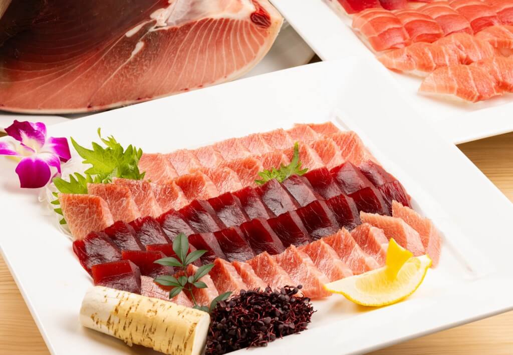 ホテルアベスト札幌の『生ハム満喫 初夏のごちそうフェア』-マグロ食べ比べコーナー