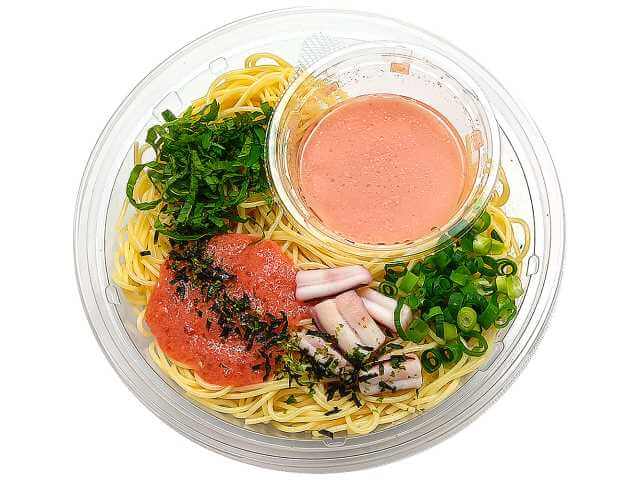セブン‐イレブンの『冷製パスタ 山わさびたらこの和風ソース』