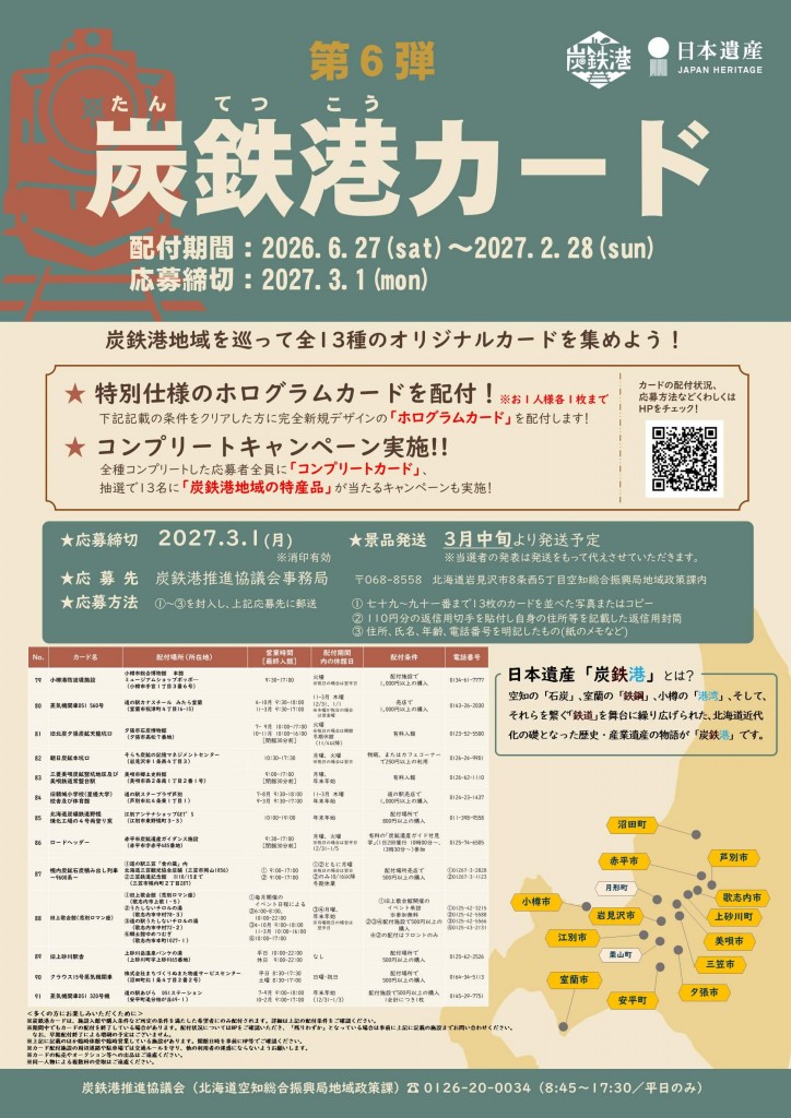 第6弾 炭鉄港カード