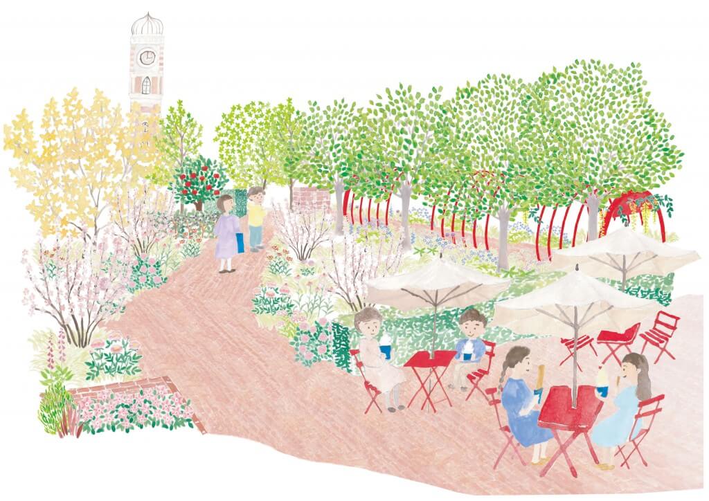 白い恋人パークの『BUS STOP GARDEN』