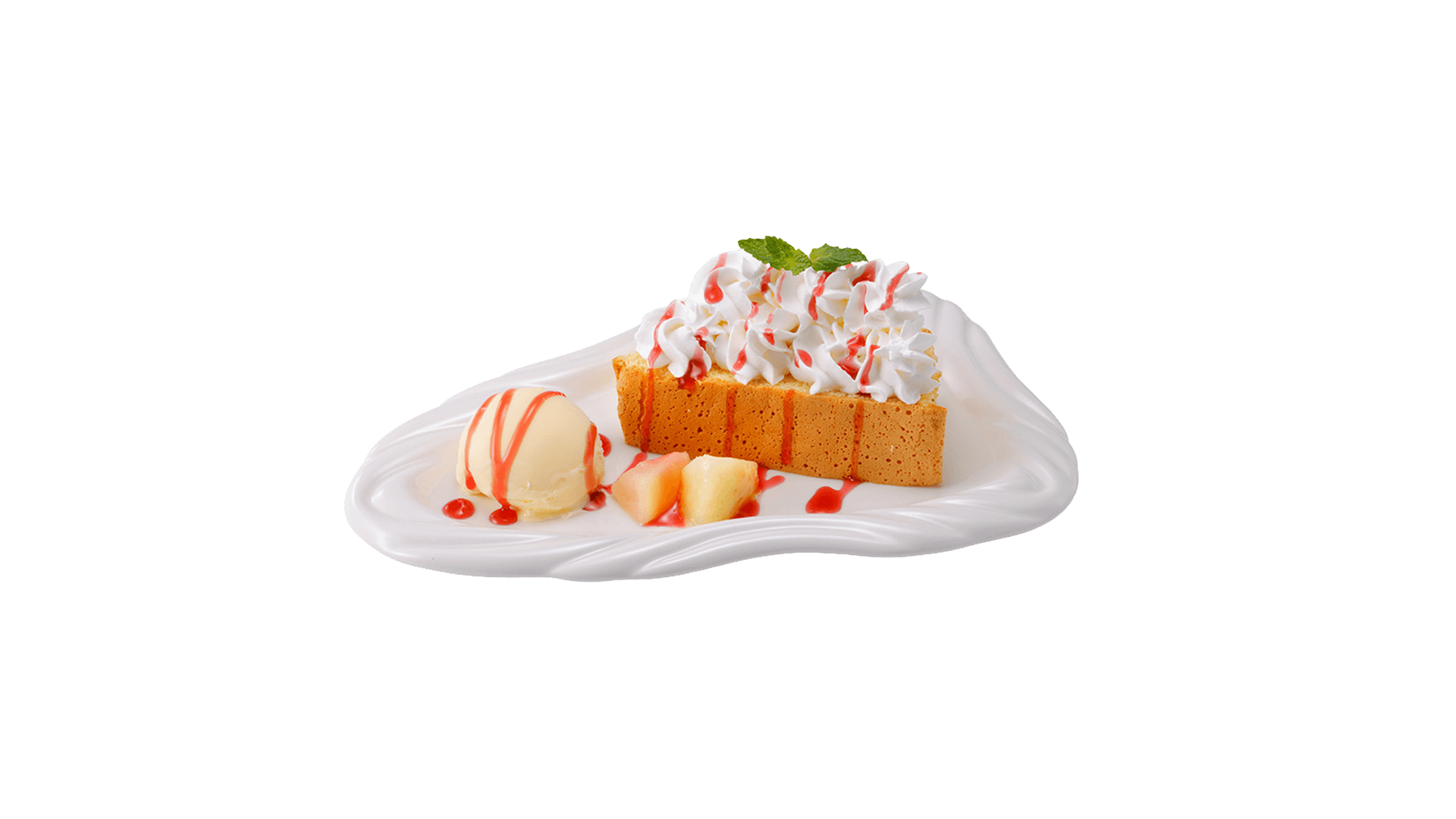 びっくりドンキーの『バニラアイスのピーチシフォンプレート』