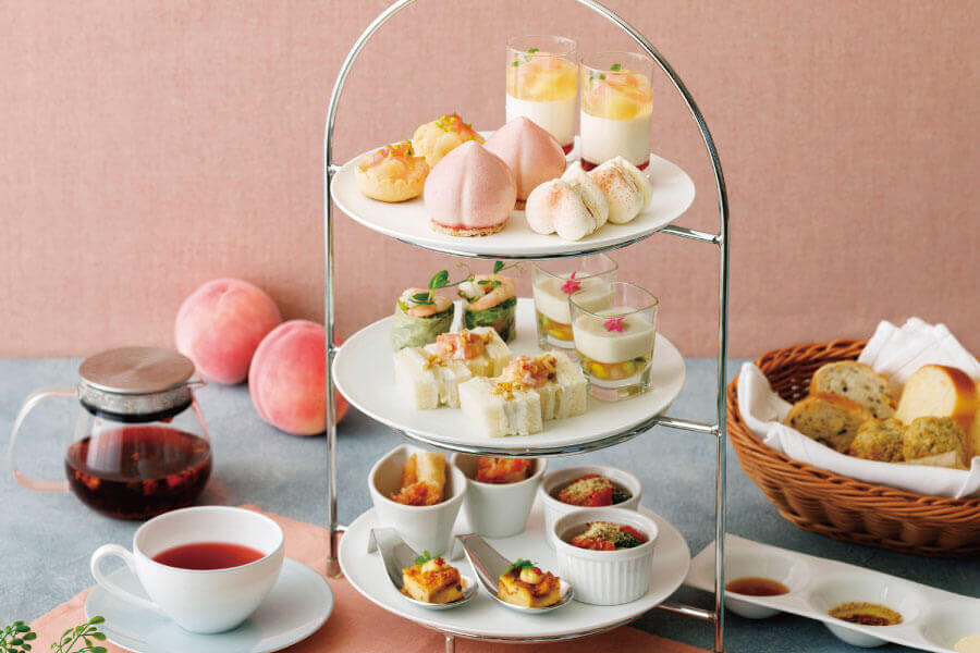JRタワーホテル日航札幌の『Summer Table』-ピーチアフタヌーンティーセット