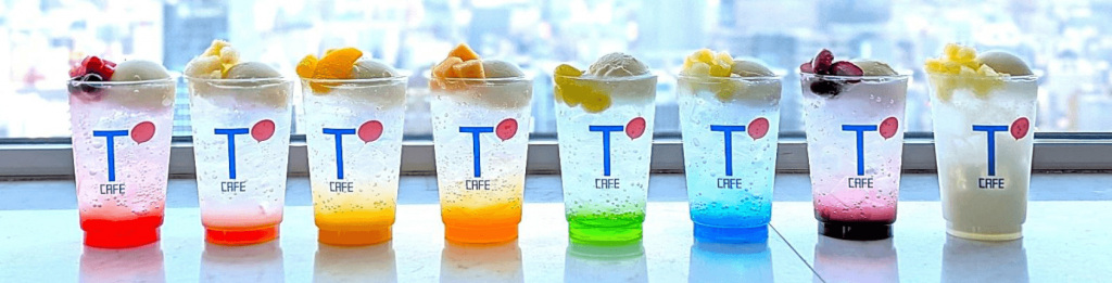 JRタワー展望室タワー・スリーエイトの『そらの七夕』-カラフルクリームソーダ