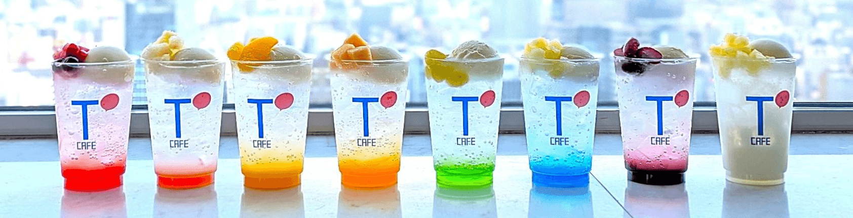 JRタワー展望室タワー・スリーエイトの『そらの七夕』-カラフルクリームソーダ