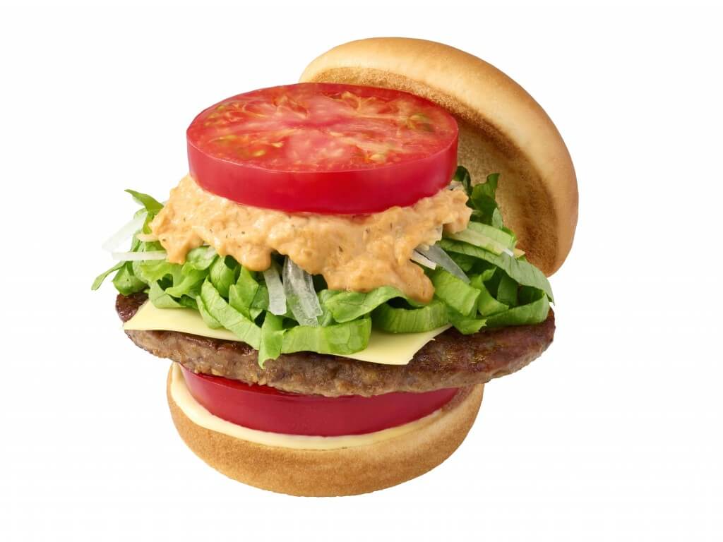 モスバーガーの『とびきり 大盛りトマト モス野菜チーズバーガー』