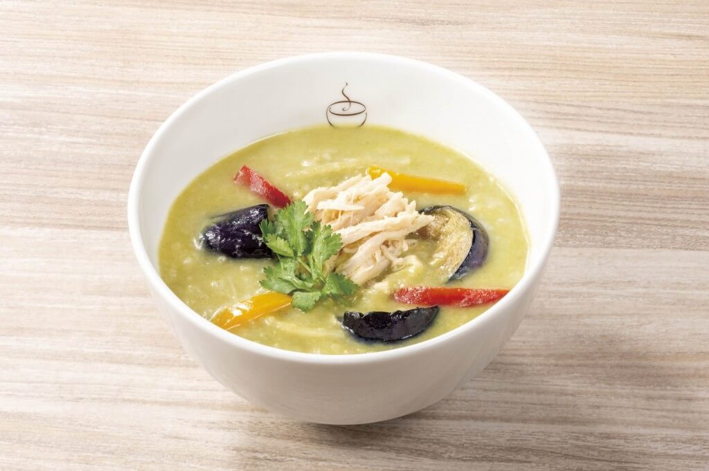 粥餐庁(かゆさんちん)の『蒸し鶏のグリーンカレーかゆ』