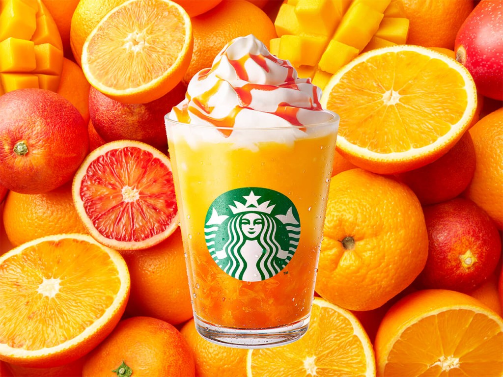 スターバックスの『ぎゅぎゅっと オレンジ&マンゴー フラペチーノ®』