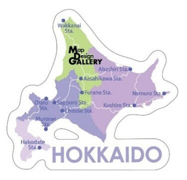 「Map Design GALLERY」POP-UP STORE さっぽろ地下街-ラベンダー色のアクリルマグネット