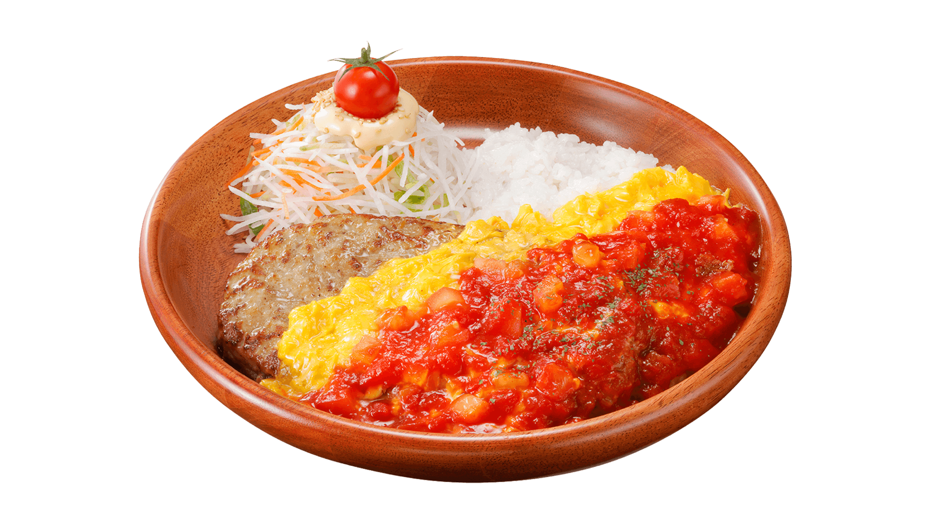 びっくりドンキーの『角切りトマトのオムバーグディッシュ』