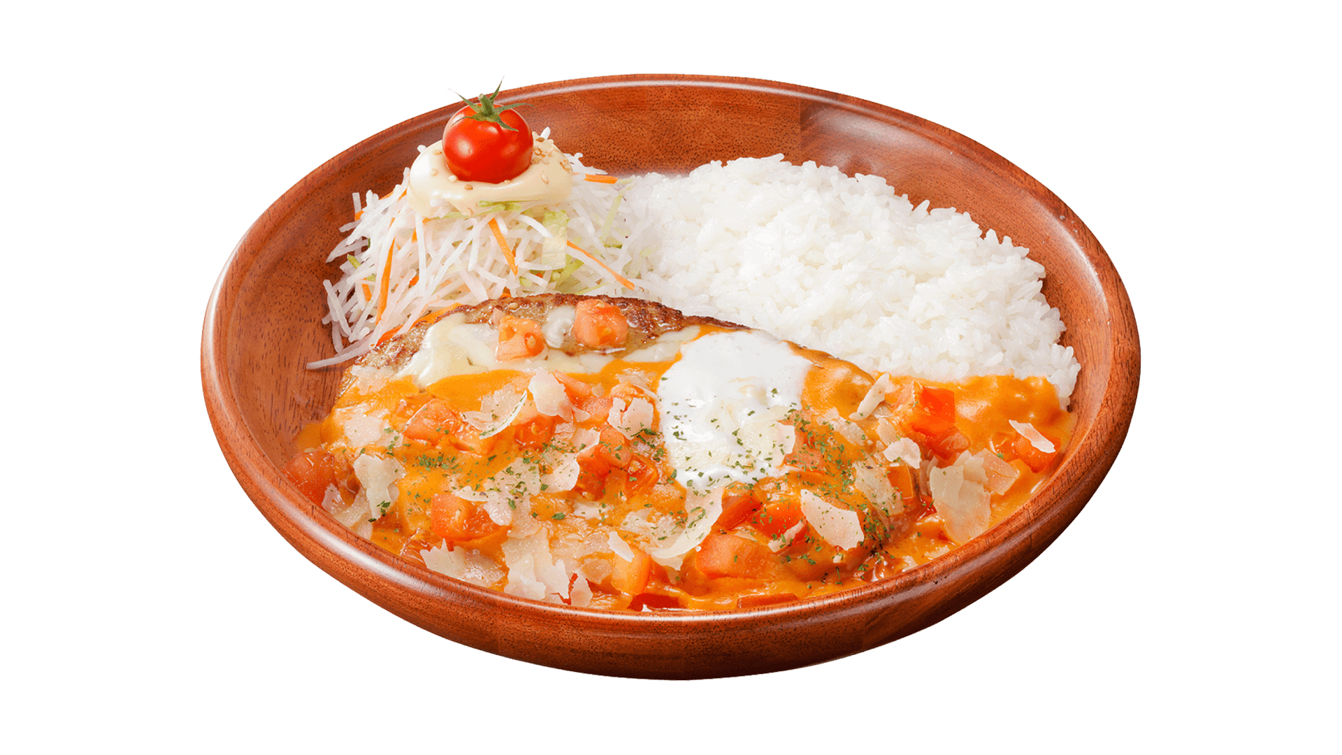 びっくりドンキーの『ガーリック香るトマトクリームバーグディッシュ』
