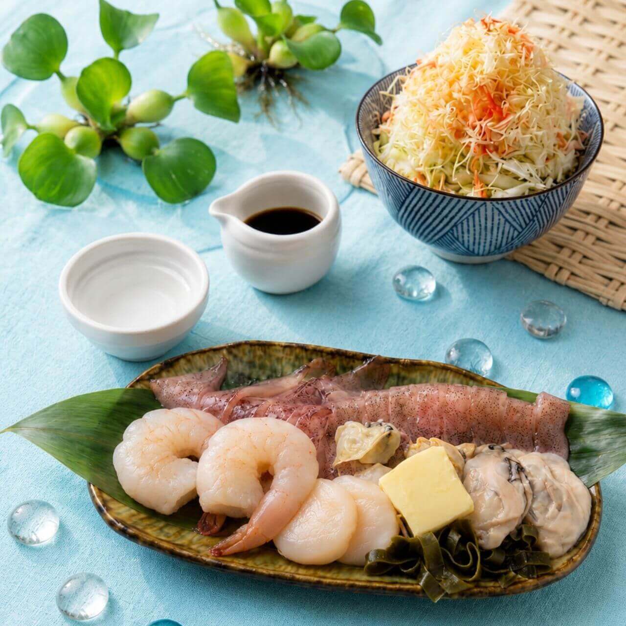 東京もんじゃ 鉄板焼酒場 どてっぱんの『海老入りぜいたく海鮮もんじゃ』